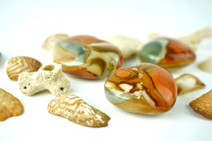 Polychrome Jasper Hearts